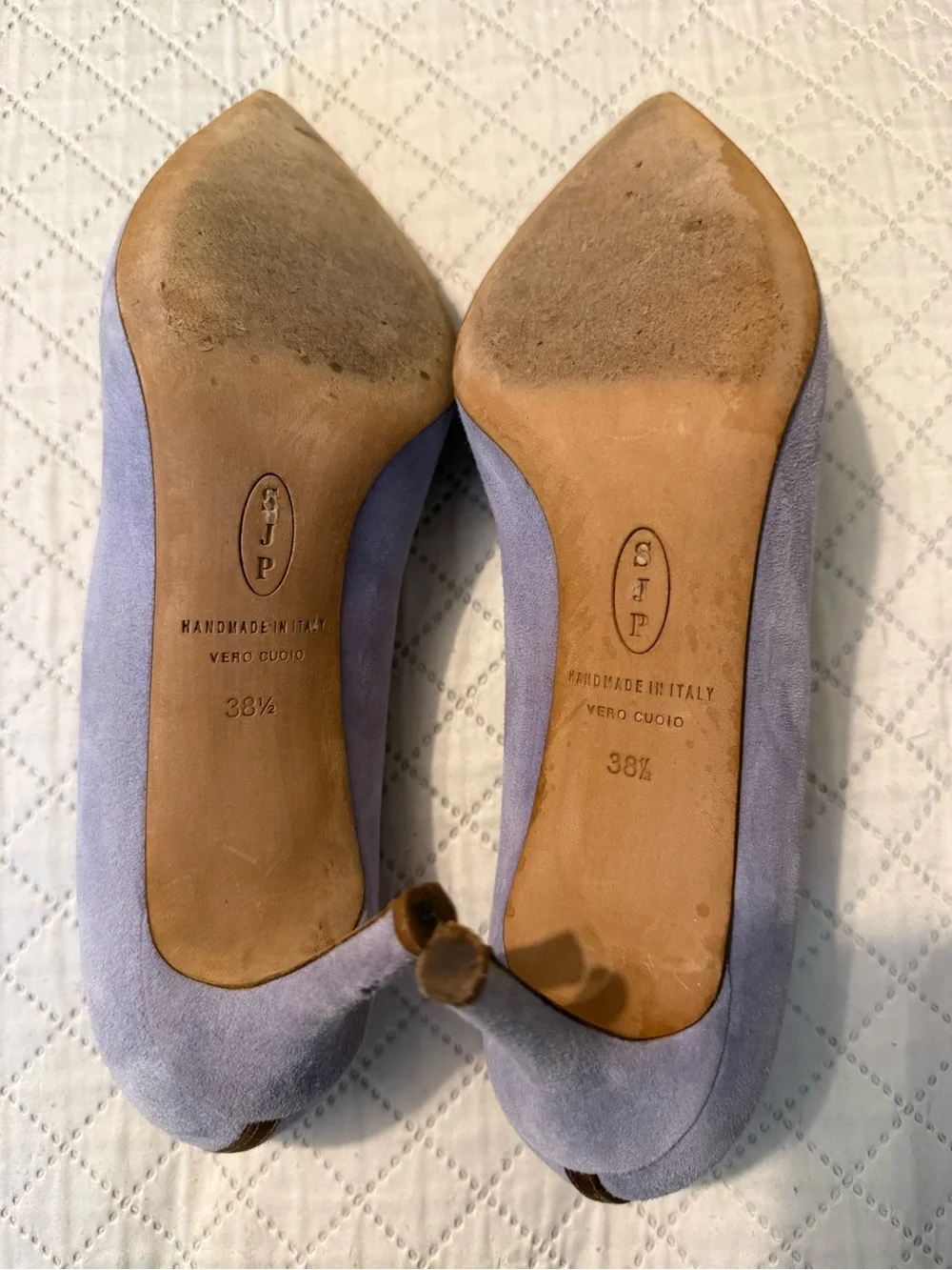 SJP , size 8 Classic Pointed-Toe Mid-Heel Pump in Lavender